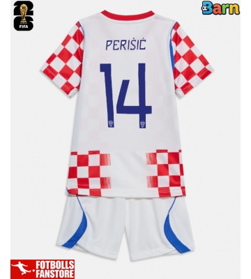 Kroatien Ivan Perisic #14 Hemmatröja Barn VM 2026 Kortärmad (+ Korta byxor)